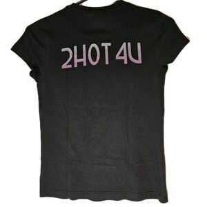 Vintage‎ Mighty Fine Corvette 2HOT4U Graphic T Shirt Black Womens Size Medium